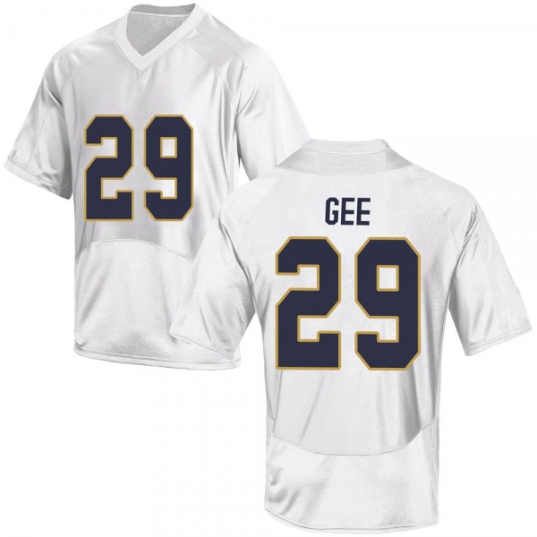 Khari Gee Notre Dame Fighting Irish NCAA Men's #29 White Replica College Stitched Football Jersey SCI3655OI